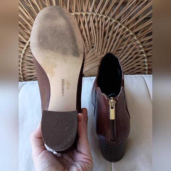 Lands' End Lands'end Women's Heeled Scallop Booties_8.5 - Picture 6 of 8